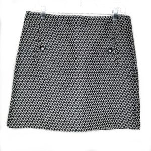 Loft Outlet Houndstooth Pocketed Mini Skirt - 8
